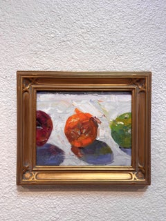 "Prendere i riflettori", pittura a olio