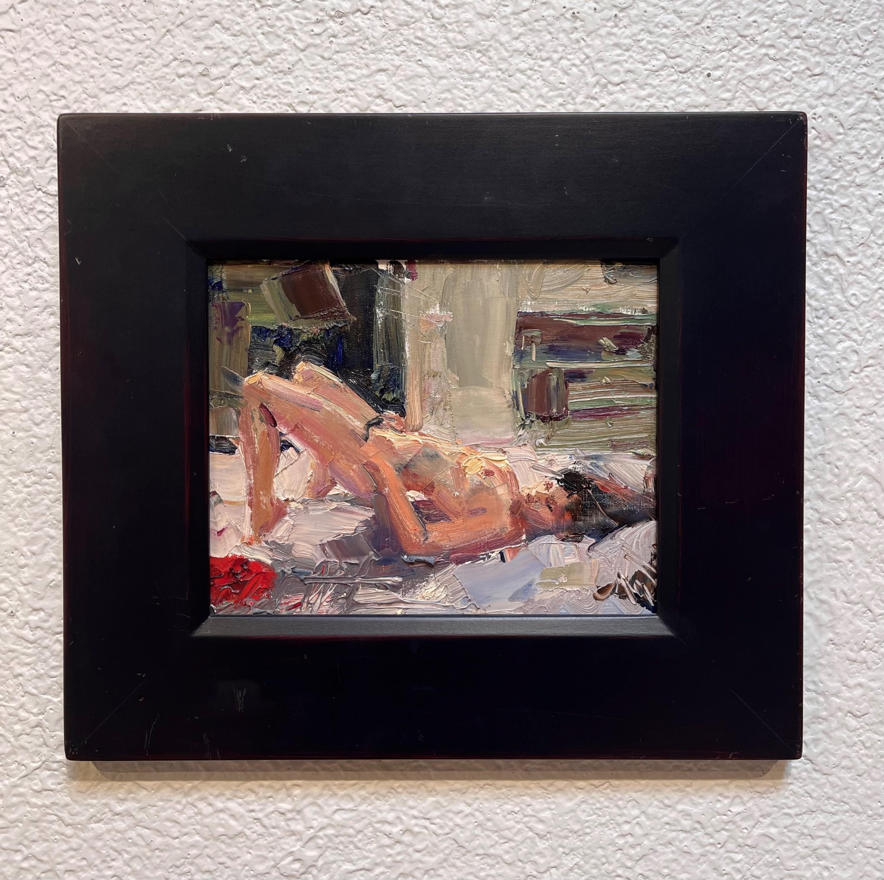 « Quand nous étions ensemble », peinture à l'huile - Painting de Clyde Steadman