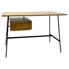 Retro CM 178 Desk in oak and metal by Pierre Paulin, Thonet, 1957