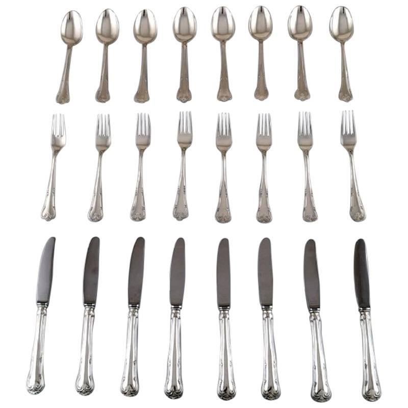 C.M. Cohr, couverts de table complets « Saxon Flower » en argent pour huit personnes en vente