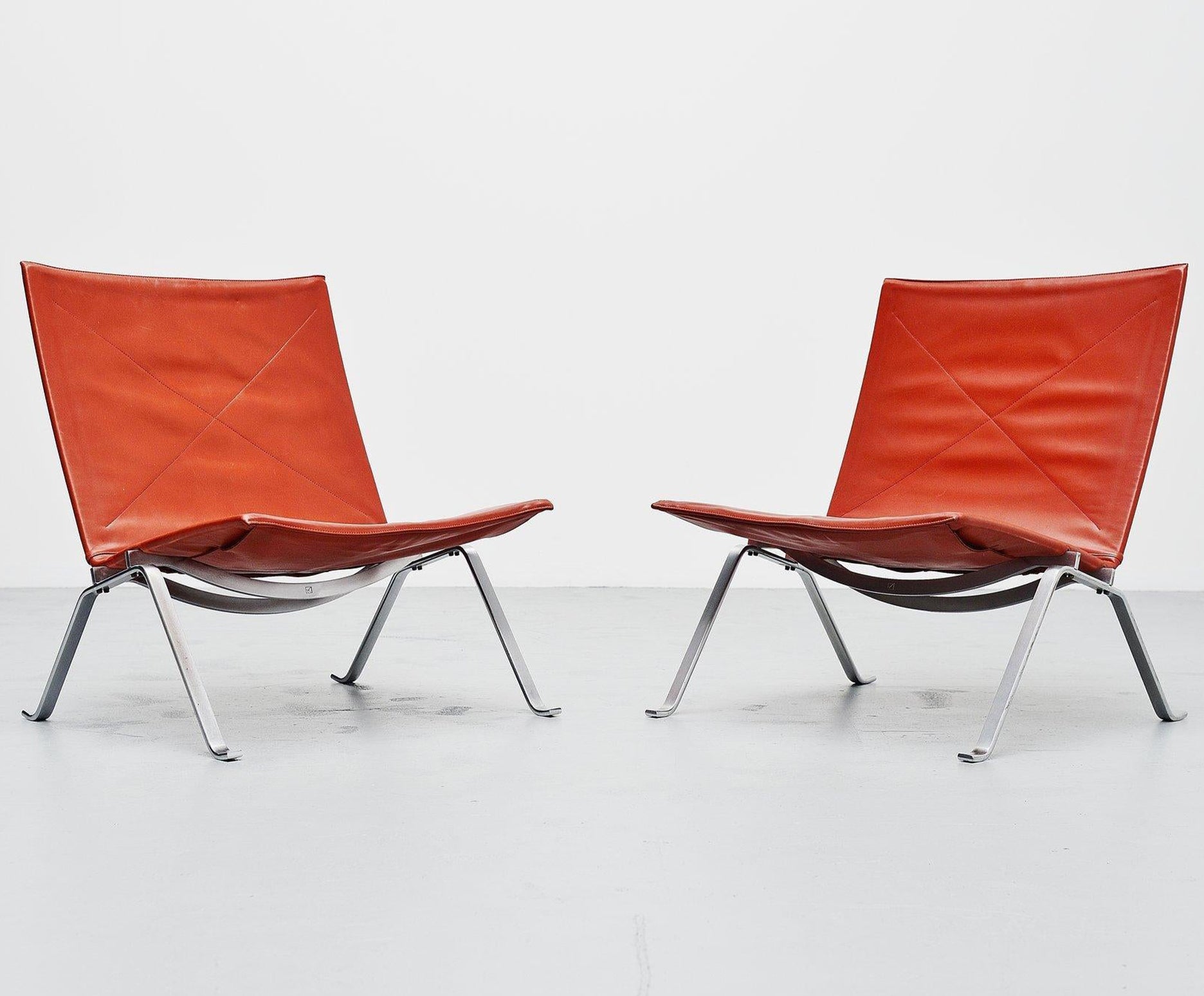 Poul Kjærholm Easy Chairs Model PK-22 Produced by E. Kold Christensen in  Denmark For Sale at 1stDibs | pk 22, pk-22