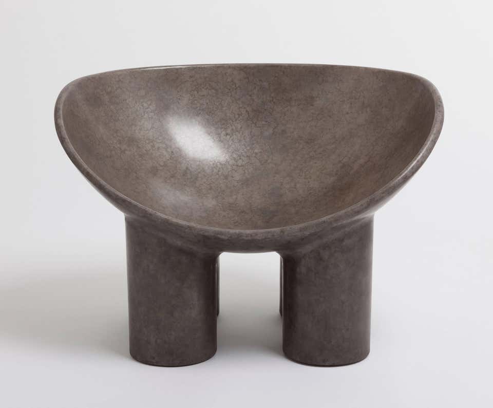 Roly Poly Polyethylene Armchair in Concrete with Cushions by Faye ...