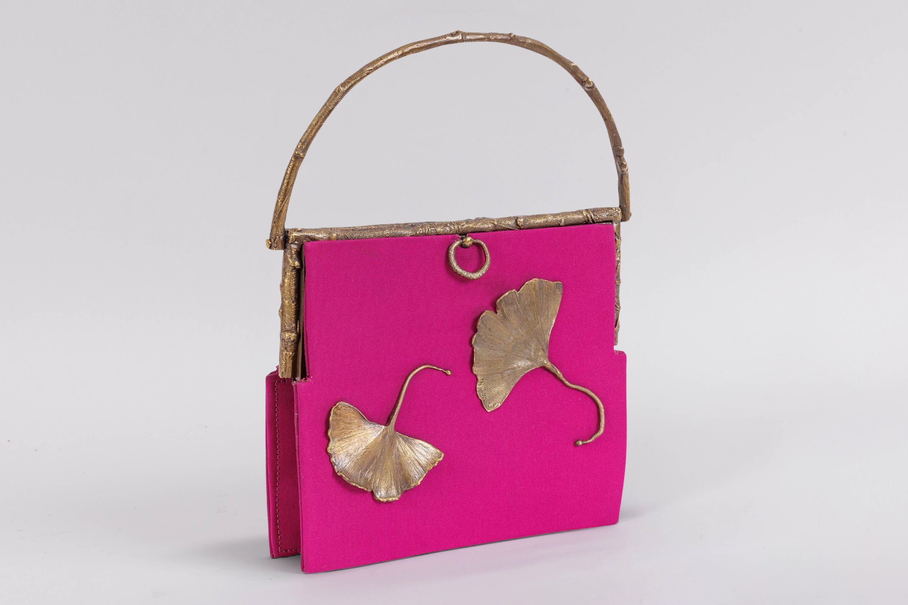 Claude Lalanne Silk and Bronze Ginkgo Handbag