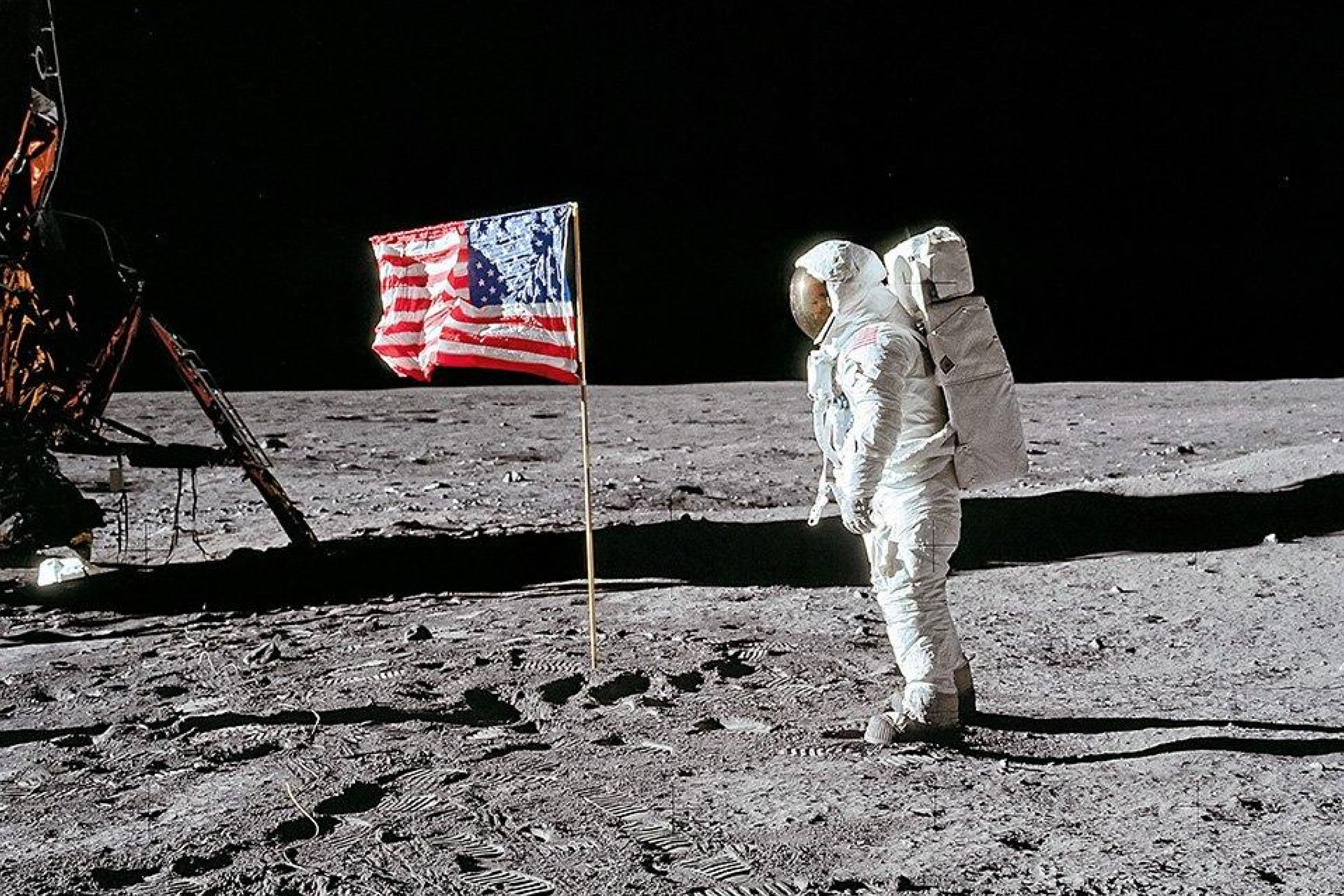 Buzz Aldrin on the Moon