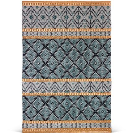 Bunter Teppich aus Handgetufteter Sardischer Wolle