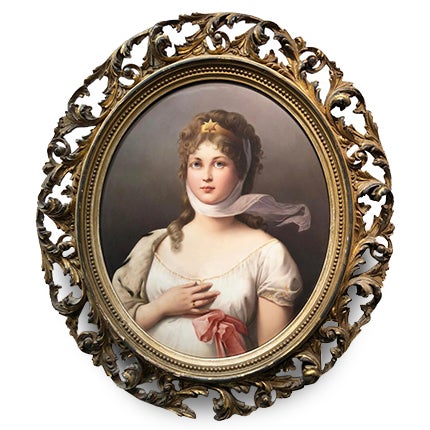 Konigliche Porzellan-Manufaktur Porcelain Portrait of Queen Louise, ca. 1900