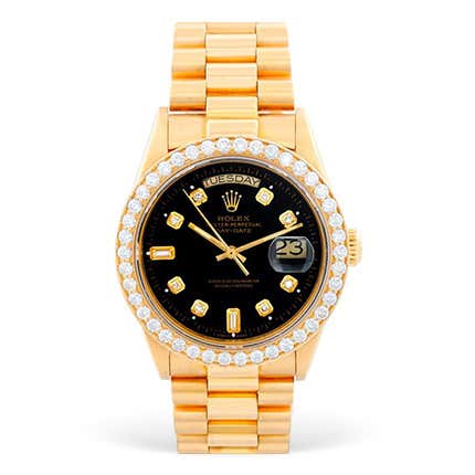 Rolex Men's 18k Gold Watch, 1980s