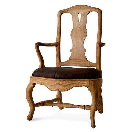 Swedish Rococo Armchair, 18th Century