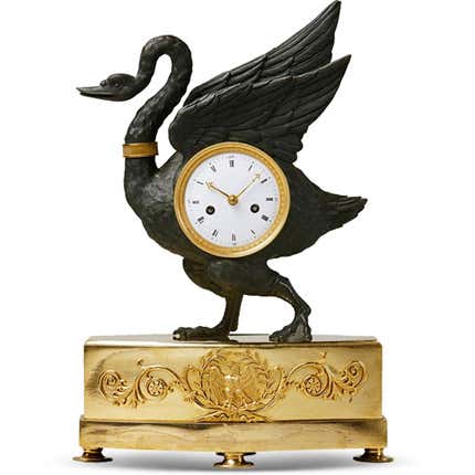 Empire Swan Table Clock, 1810s