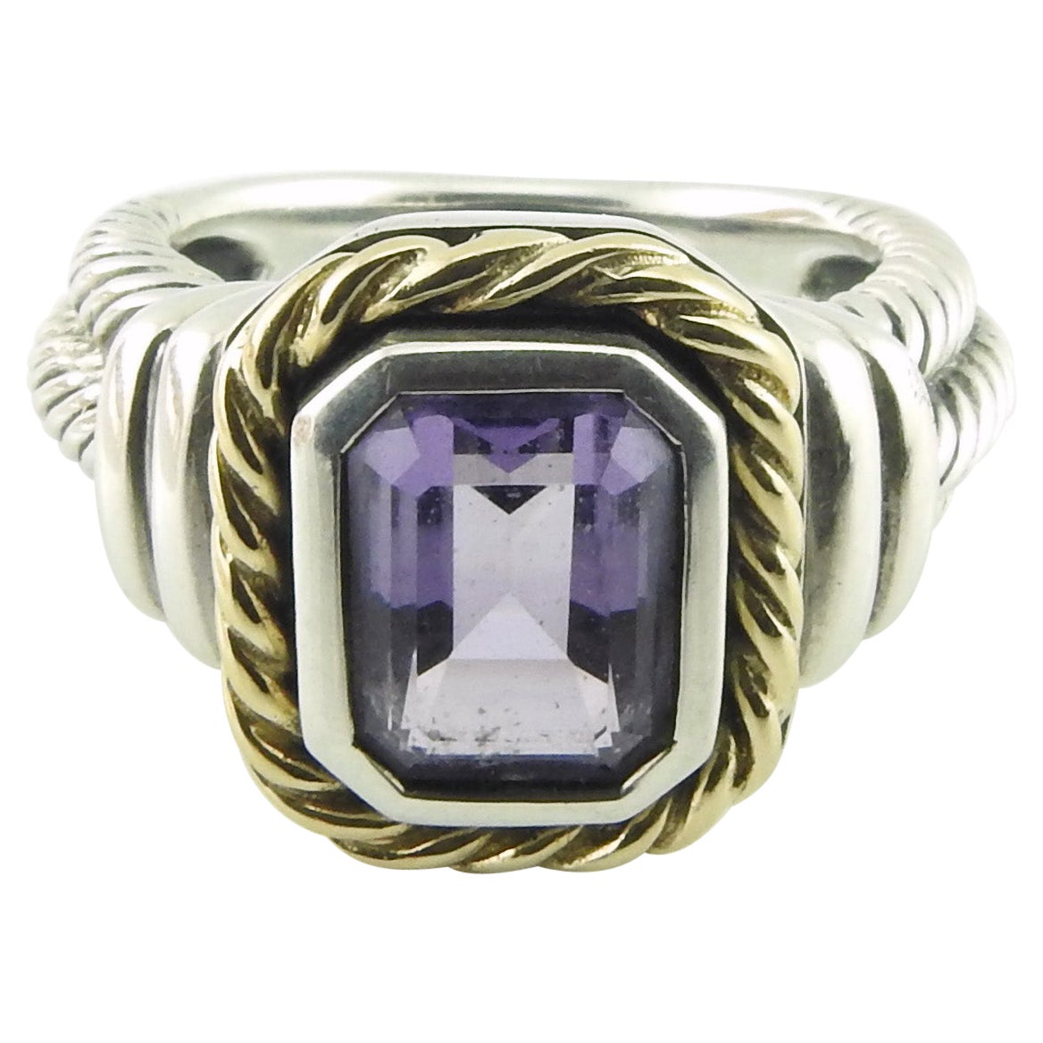 CNA Pranda Sterlingsilber 14K Lila Stein Ring