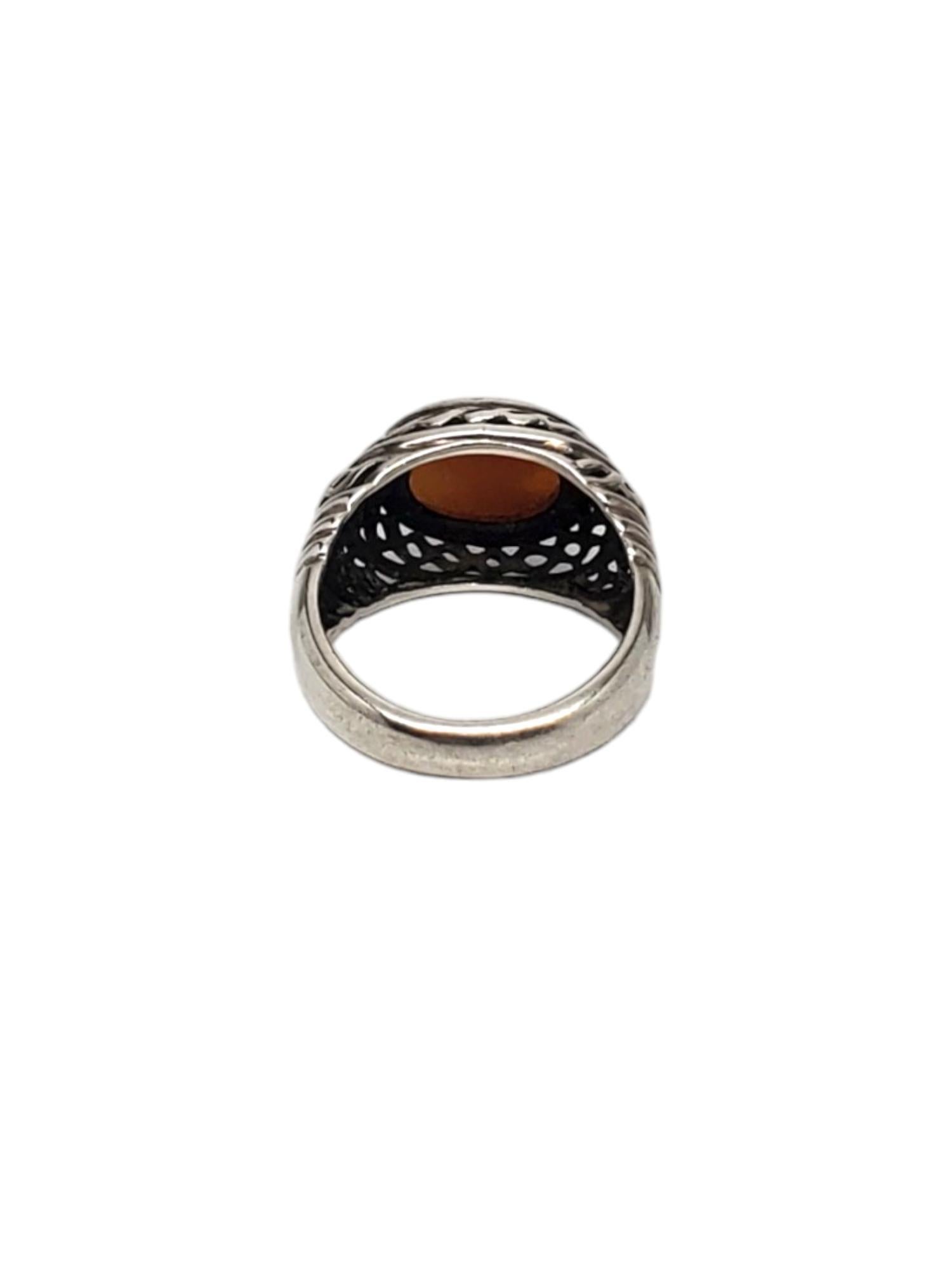 CNA Anello cammeo in argento sterling misura 7 #17547 In condizioni buone in vendita a Washington Depot, CT