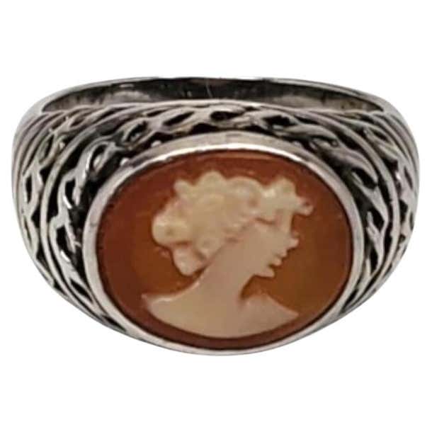 CNA Sterling Silver Cameo Ring Size 7 #17547 For Sale at 1stDibs