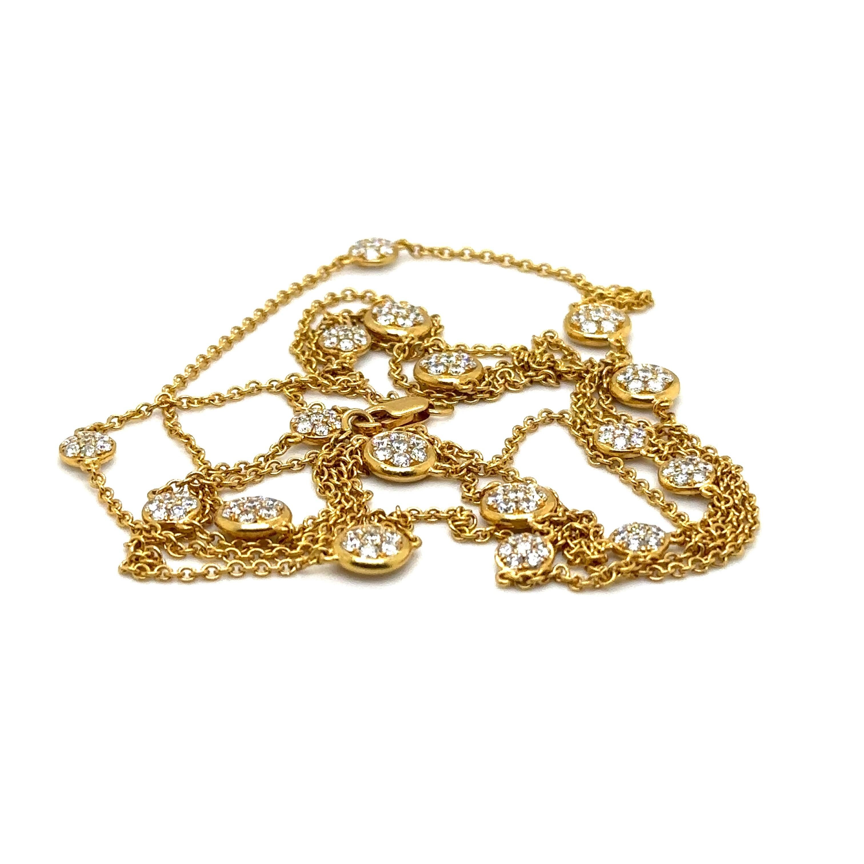Round Cut CNDSR - 18K Yellow Gold Chain Necklace 40