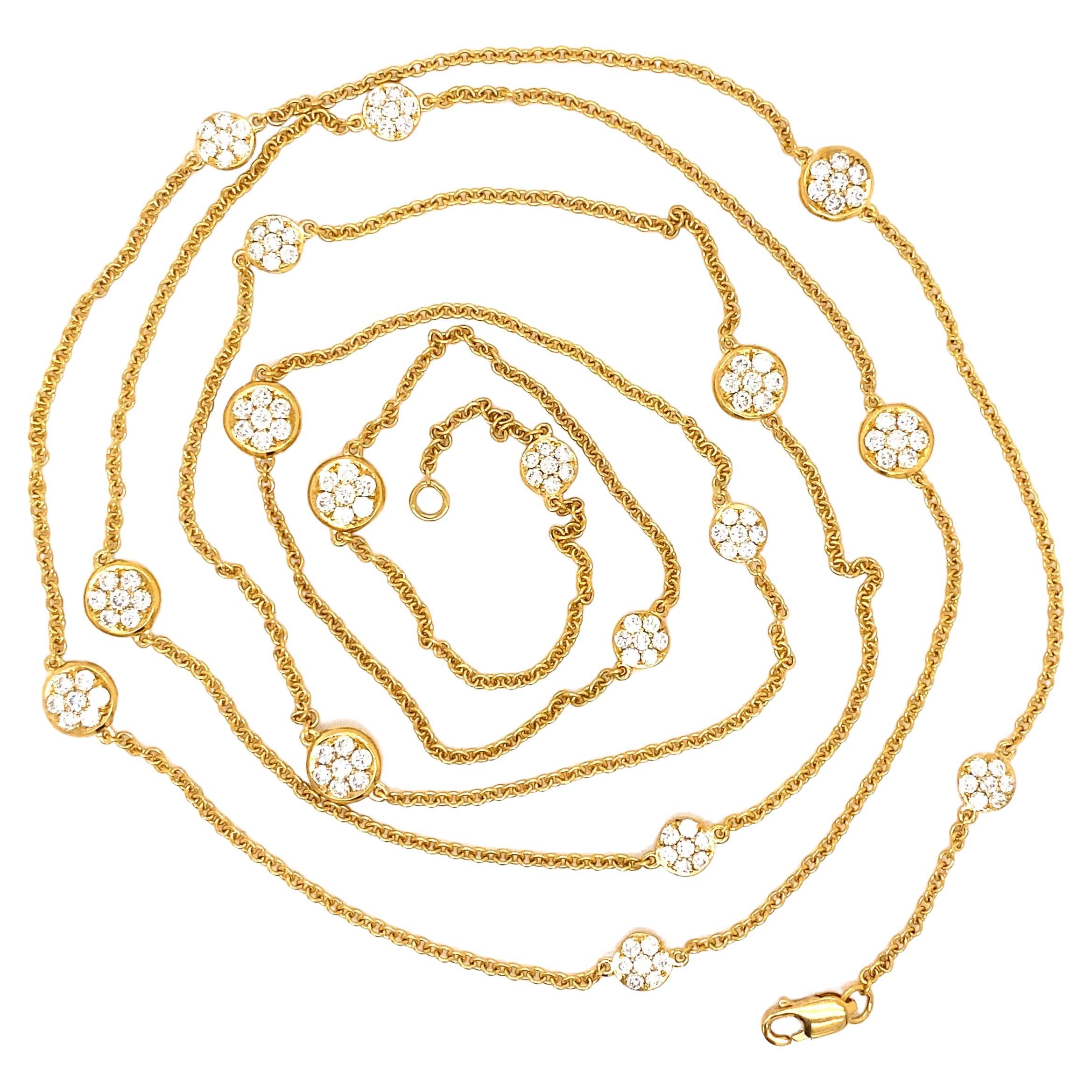 CNDSR - Collier à chaîne en or jaune 18 carats 40 pouces en vente