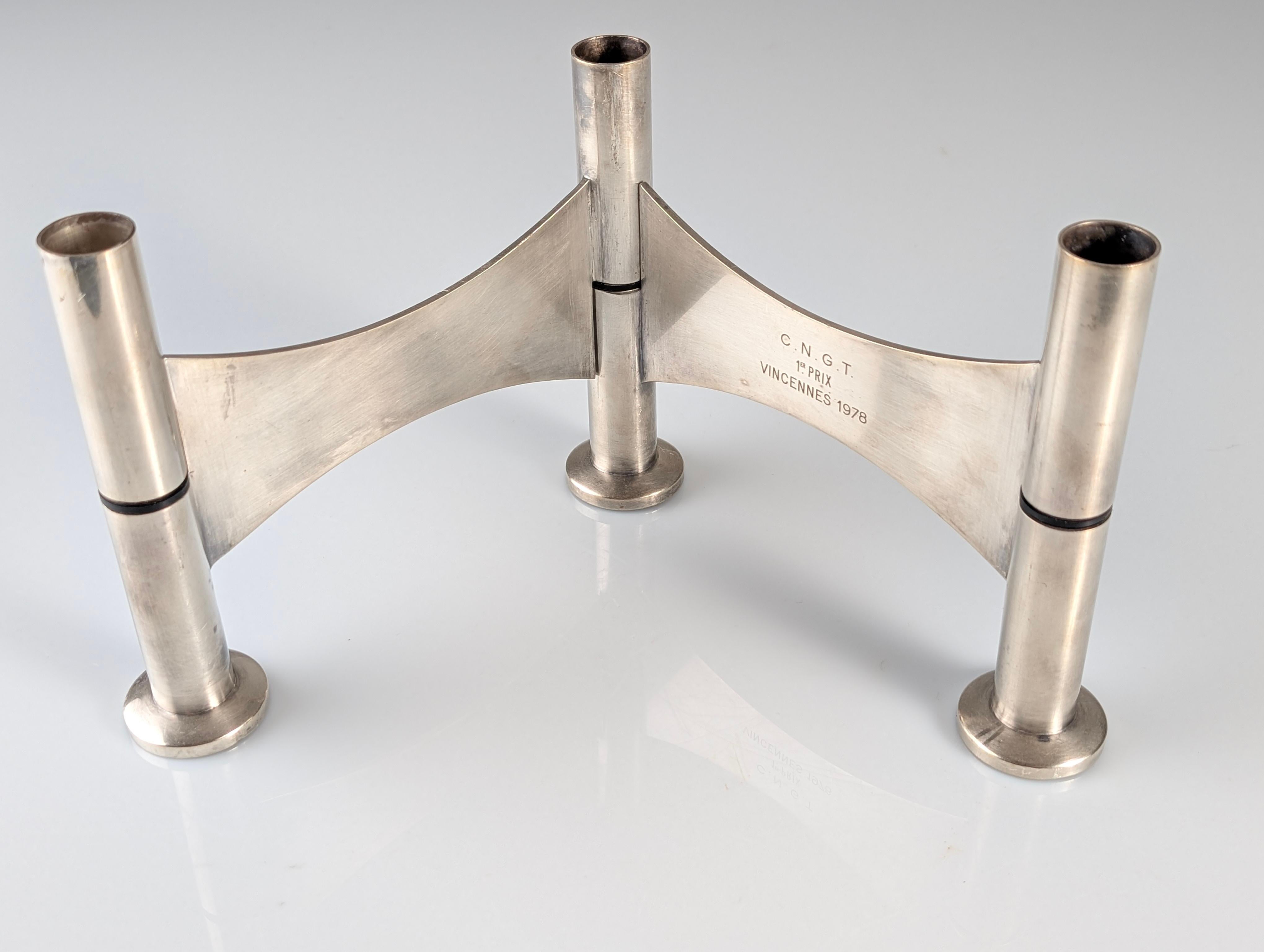 Fine XX secolo Premio CNGT 1978 per il tennis: Tallon Ravinet d'Enfert, candeliere in argento placcato in vendita