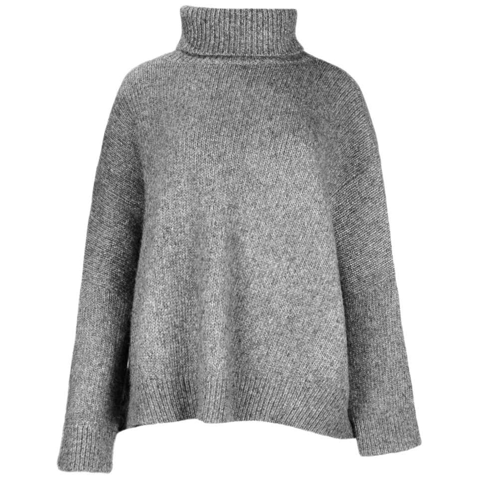 Co 2019 Grey Oversized Alpaca and Prima Cotton-Blend Turtleneck Sweater ...