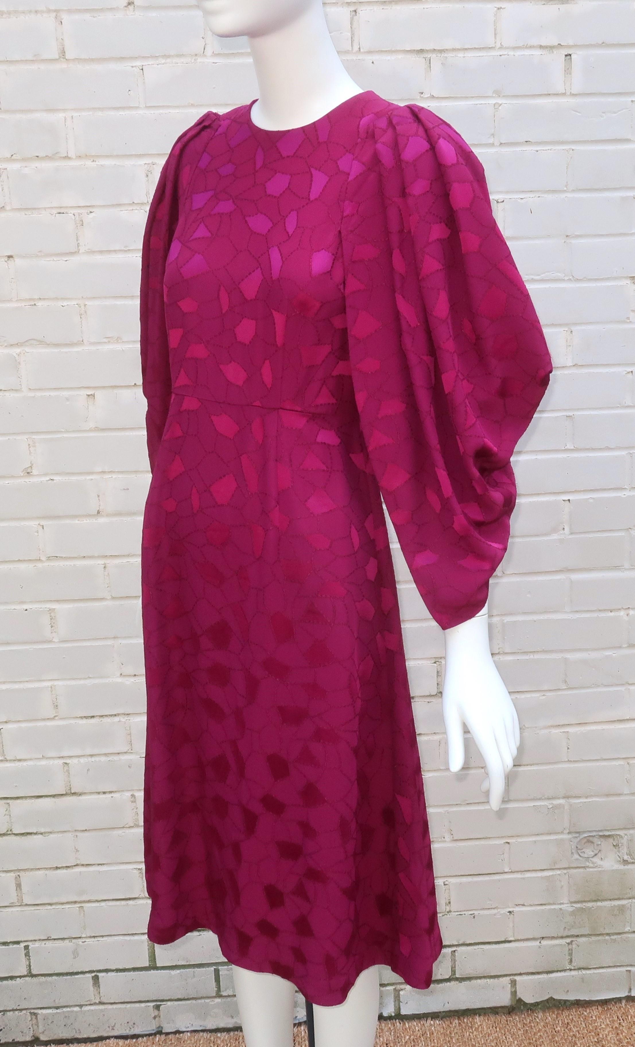 CO Cocoon Sleeve Magenta Dress, 2018 For Sale 2