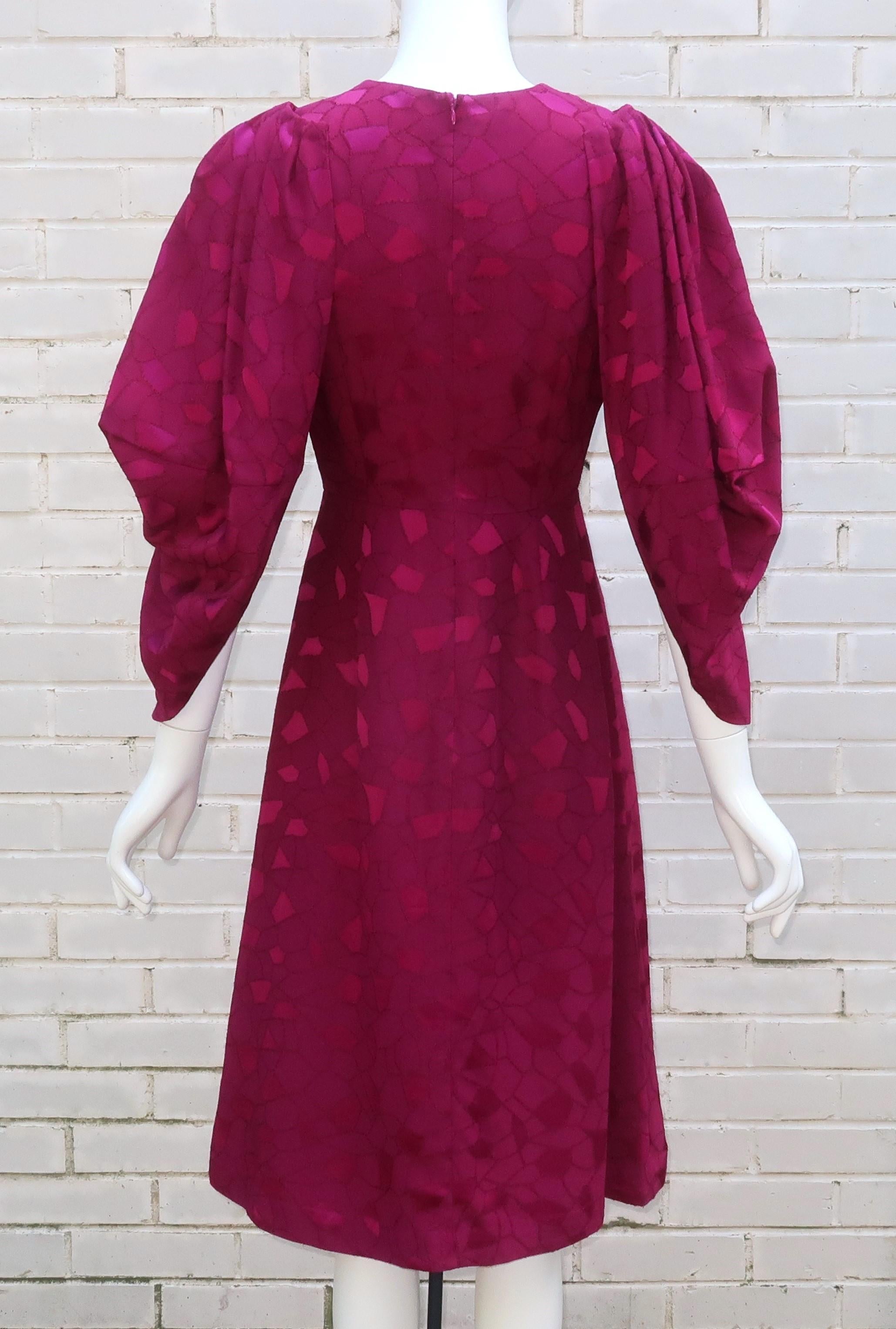 CO Cocoon Sleeve Magenta Dress, 2018 For Sale 3