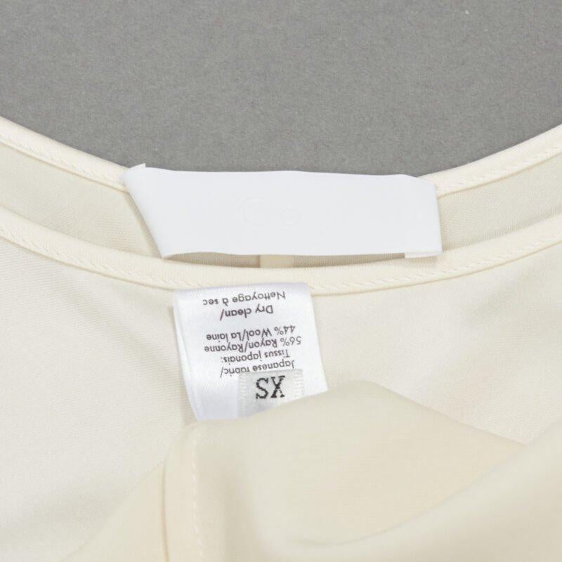 CO COLLECTION canotta beige in lana rayon XS in vendita 3