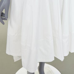 CO COLLECTIONS Essentials white cotton poplin belted asymmetric midi shirt dress