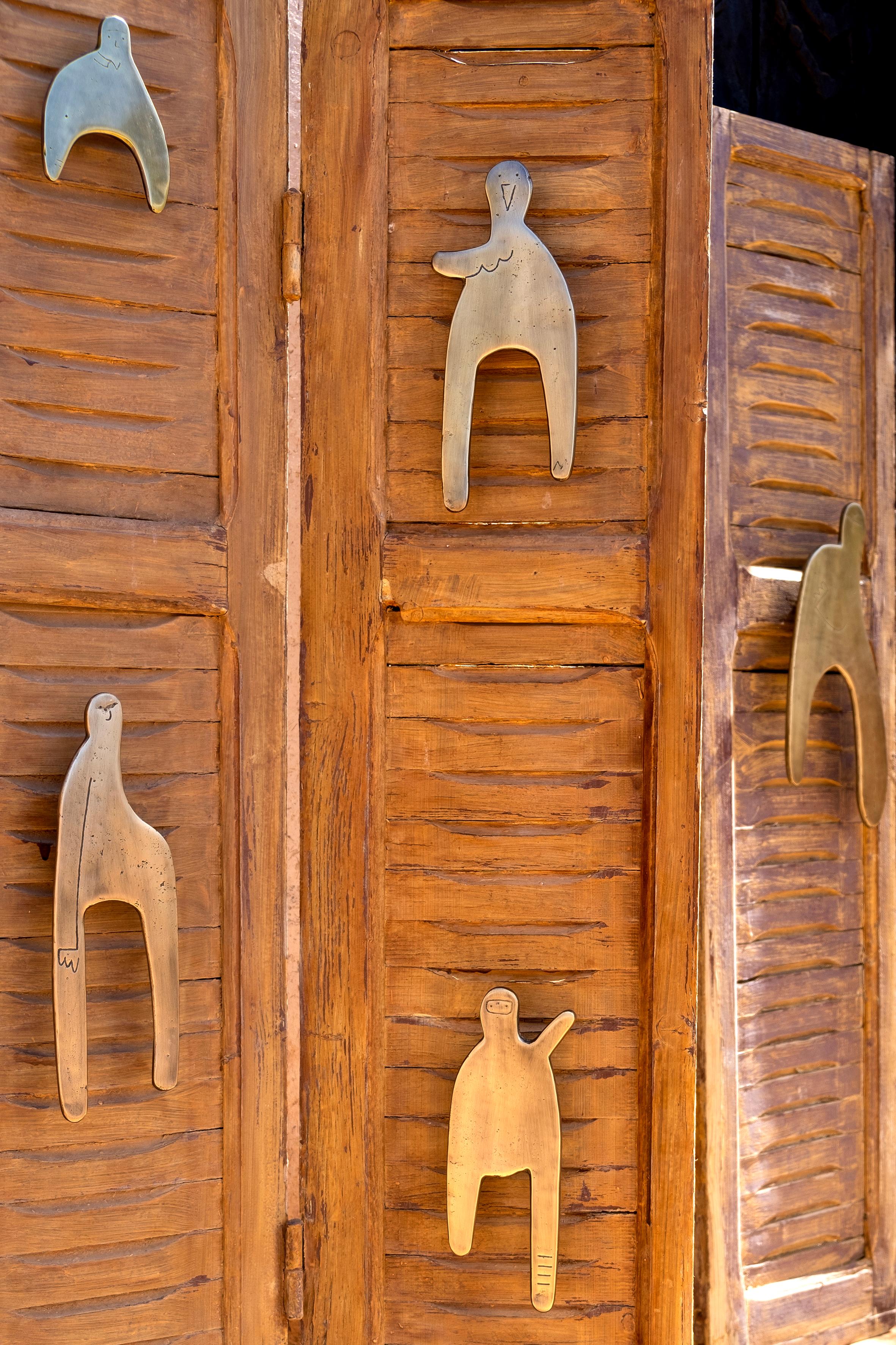 Co-Created solid brass door pull 22 x 9 cm  Open Manifest Collection In New Condition For Sale In Marrakech, MA