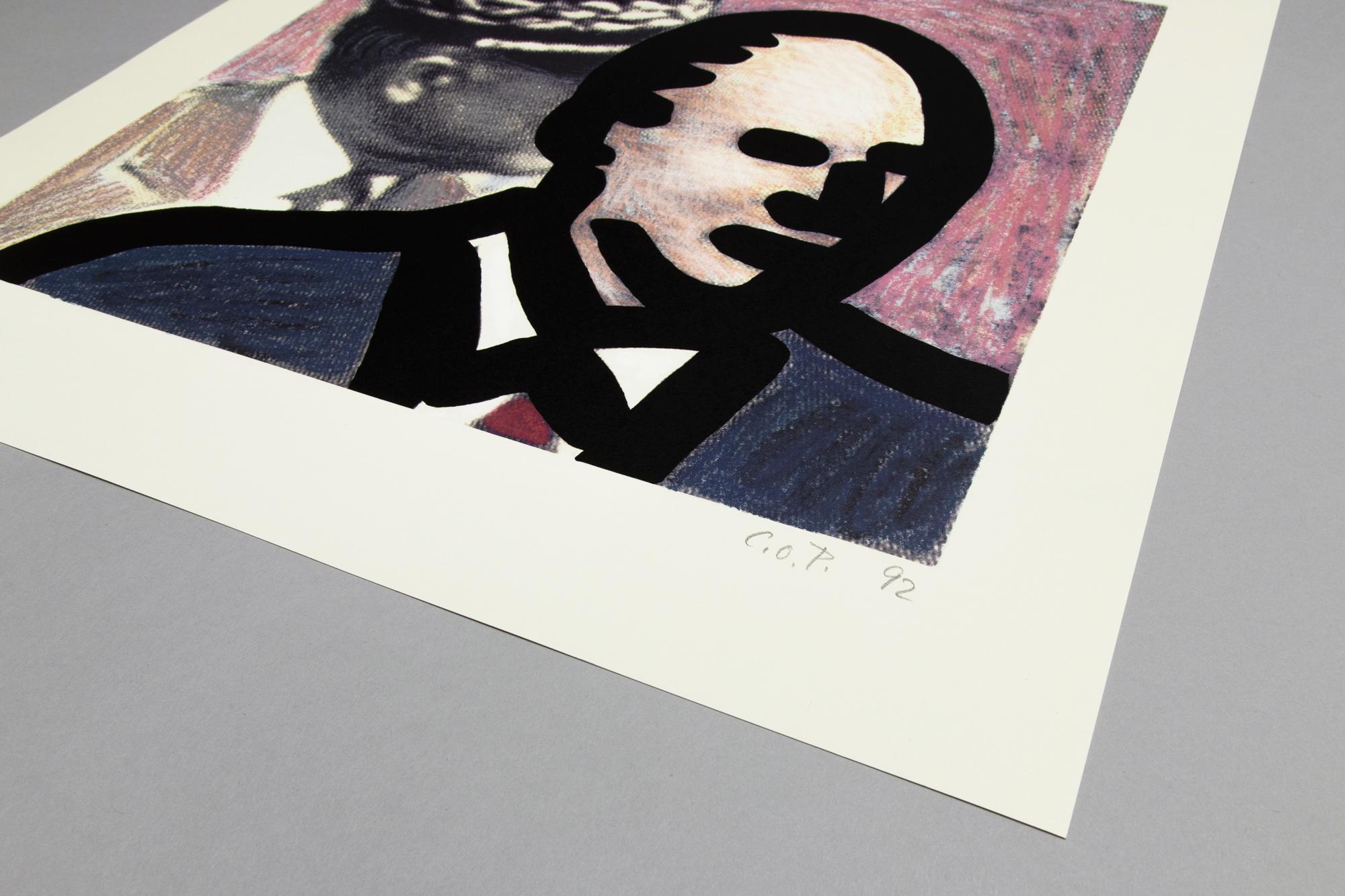 C.O. Paeffgen, Charles de Gaulle - Signed Print, 1992, Pop Art, Portrait For Sale 1