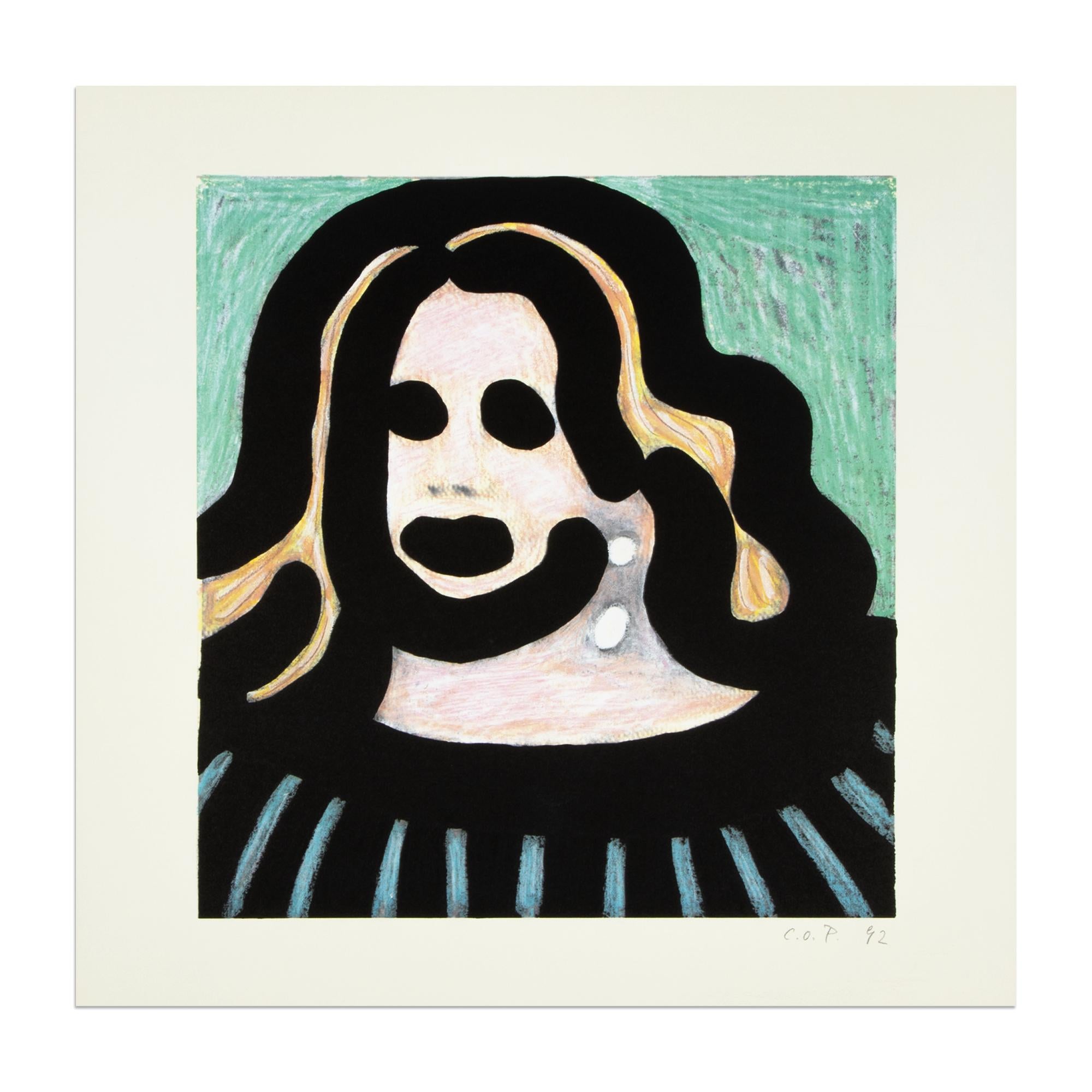 C.O. Paeffgen (German, 1933-2019)
Jeanne Moreau, 1992
Medium: Offset lithograph on card stock
Dimensions: 49.5 x 50 cm
Edition of 100: Monogrammed, numbered and dated
Condition: Very good