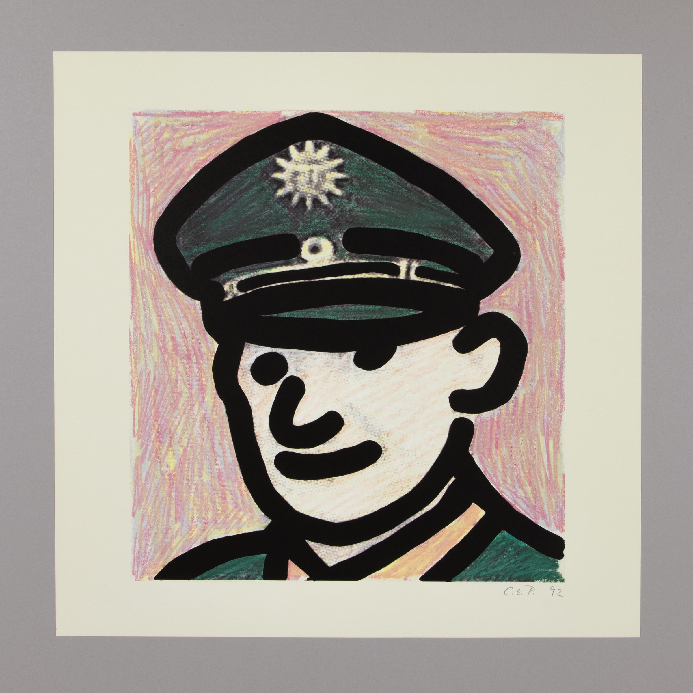C.O. Paeffgen, Polizista - Stampa firmata, 1992, Pop Art, Ritratto 5