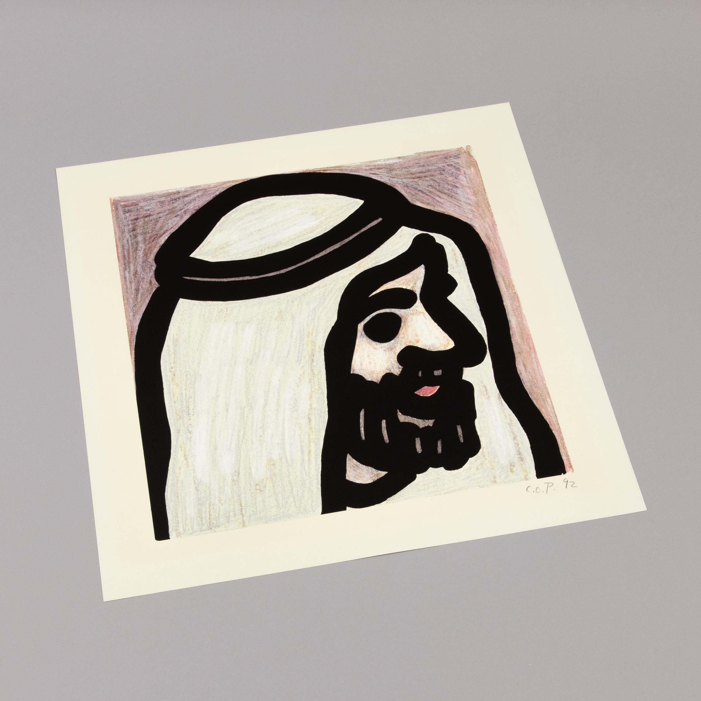 C.O. Paeffgen, Scheich - Signed Print, 1992, Pop Art, Portrait For Sale 1