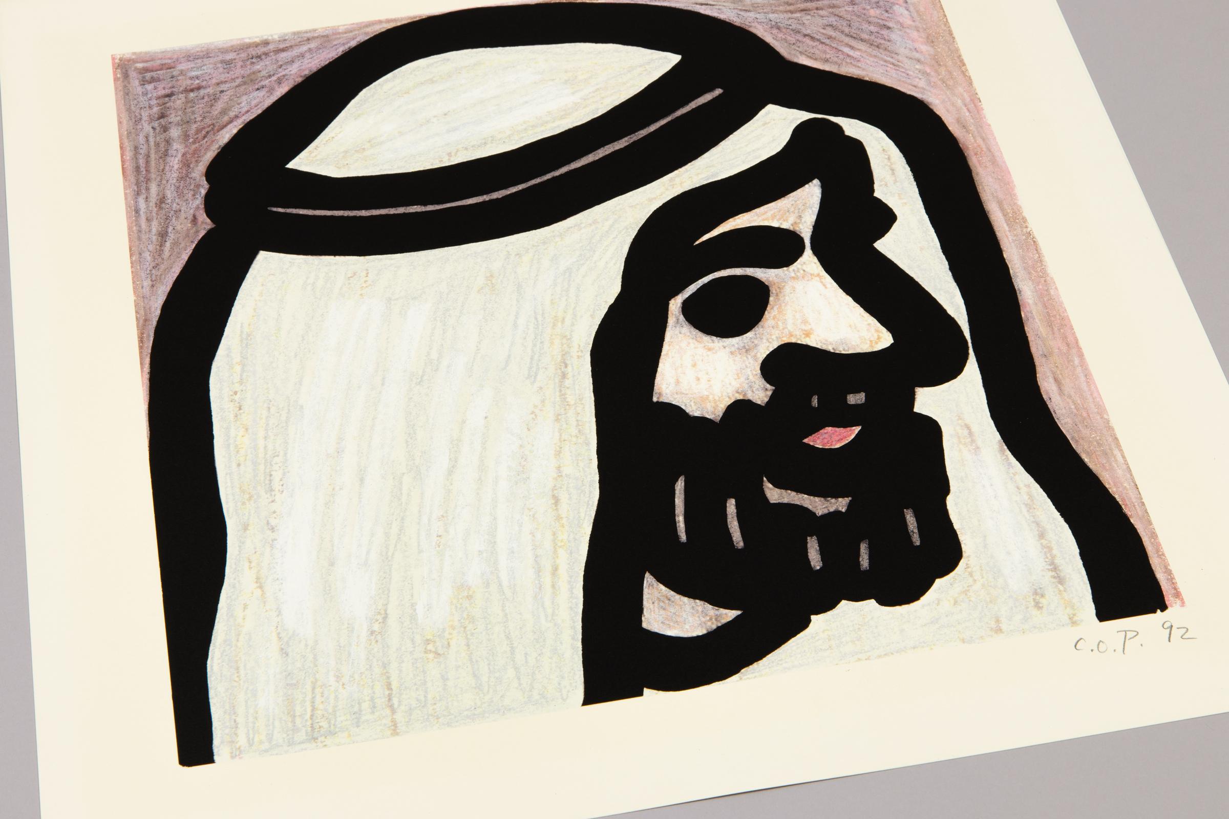 C.O. Paeffgen, Scheich - Signed Print, 1992, Pop Art, Portrait For Sale 3