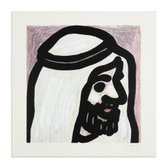 Vintage C.O. Paeffgen, Sheikh - Signed Print, 1992, Pop Art, Portrait