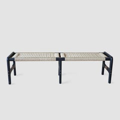 Coa Woven Bench in Black Oak