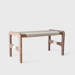 Coa Woven Bench in Walnut