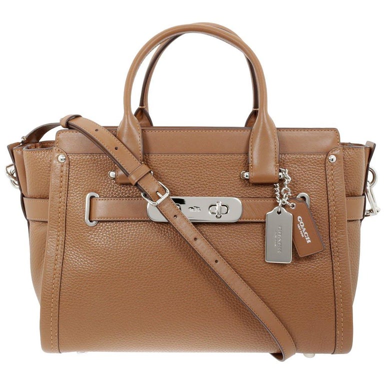 Coach 34408.SVSD Swagger Pebbled Leather Satchel Ladies Bag For Sale at ...