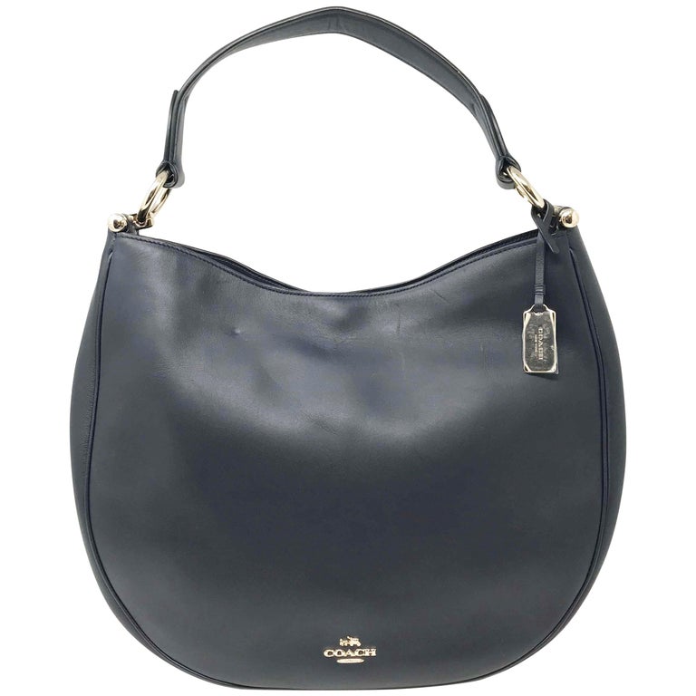 Coach 36026 Nomad Hobo In Glovetan Leather Navy Blue Ladies Bag For ...