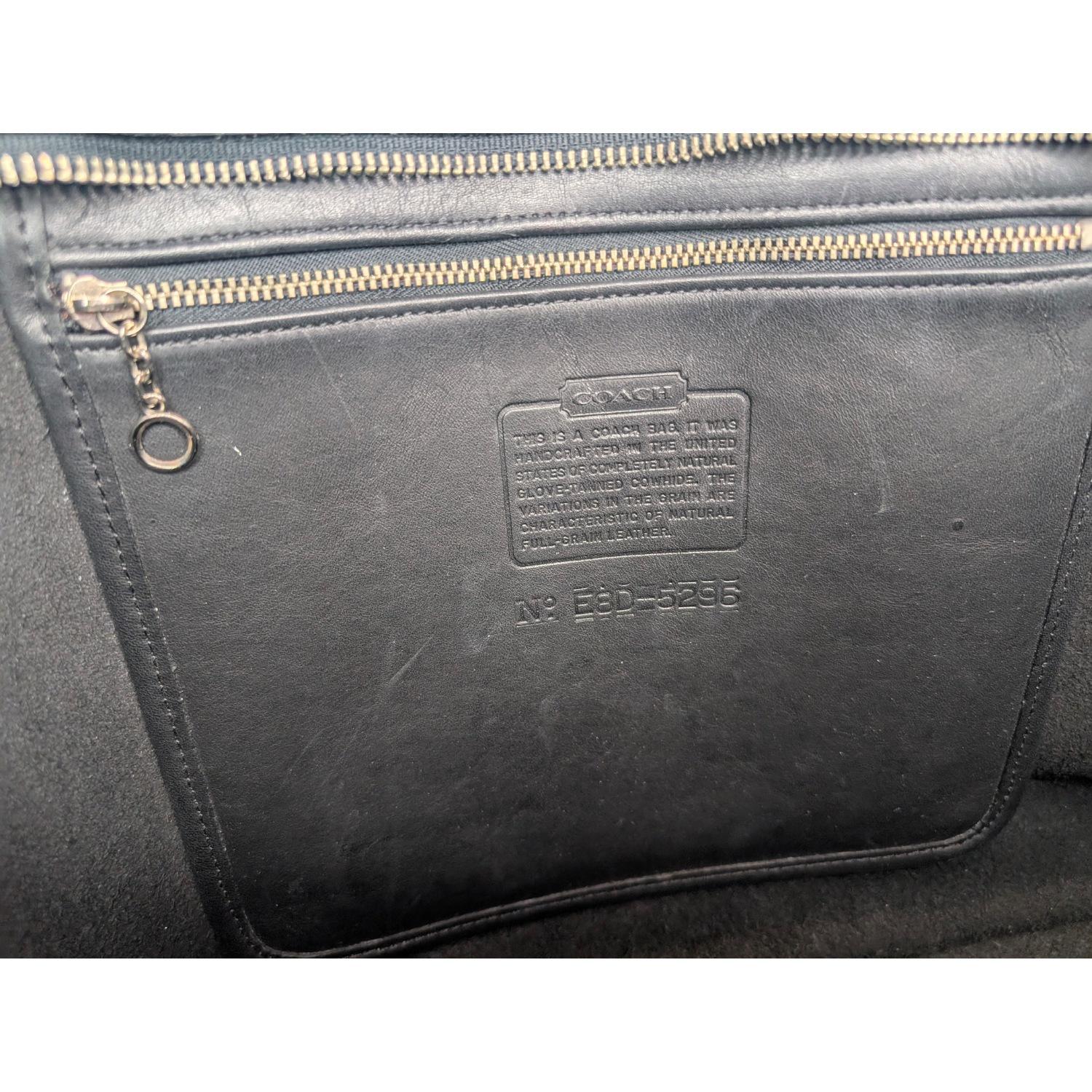 Coach 90s Embassy Large Briefcase en cuir noir en vente 5