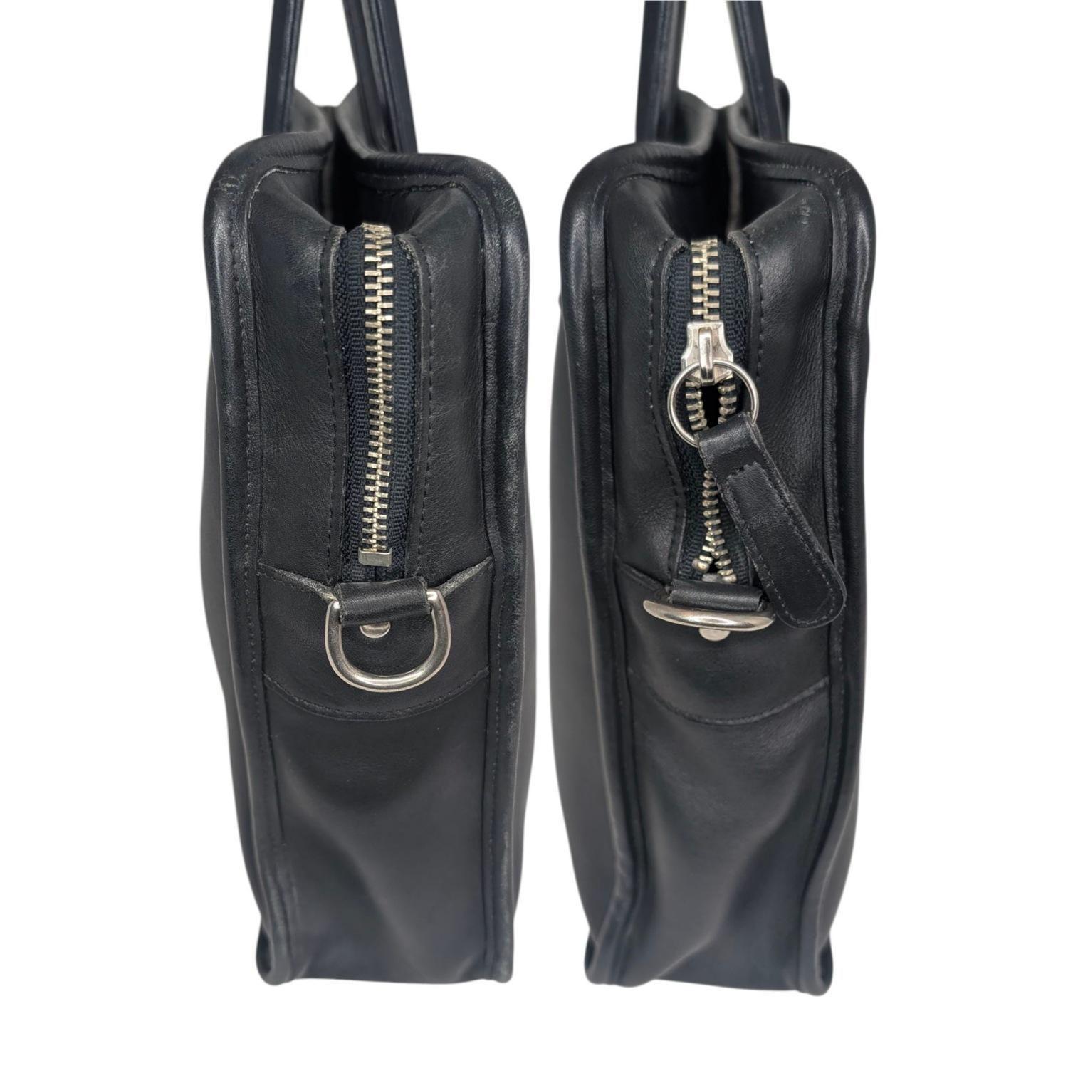Coach 90s Embassy Large Briefcase en cuir noir Bon état - En vente à Scottsdale, AZ