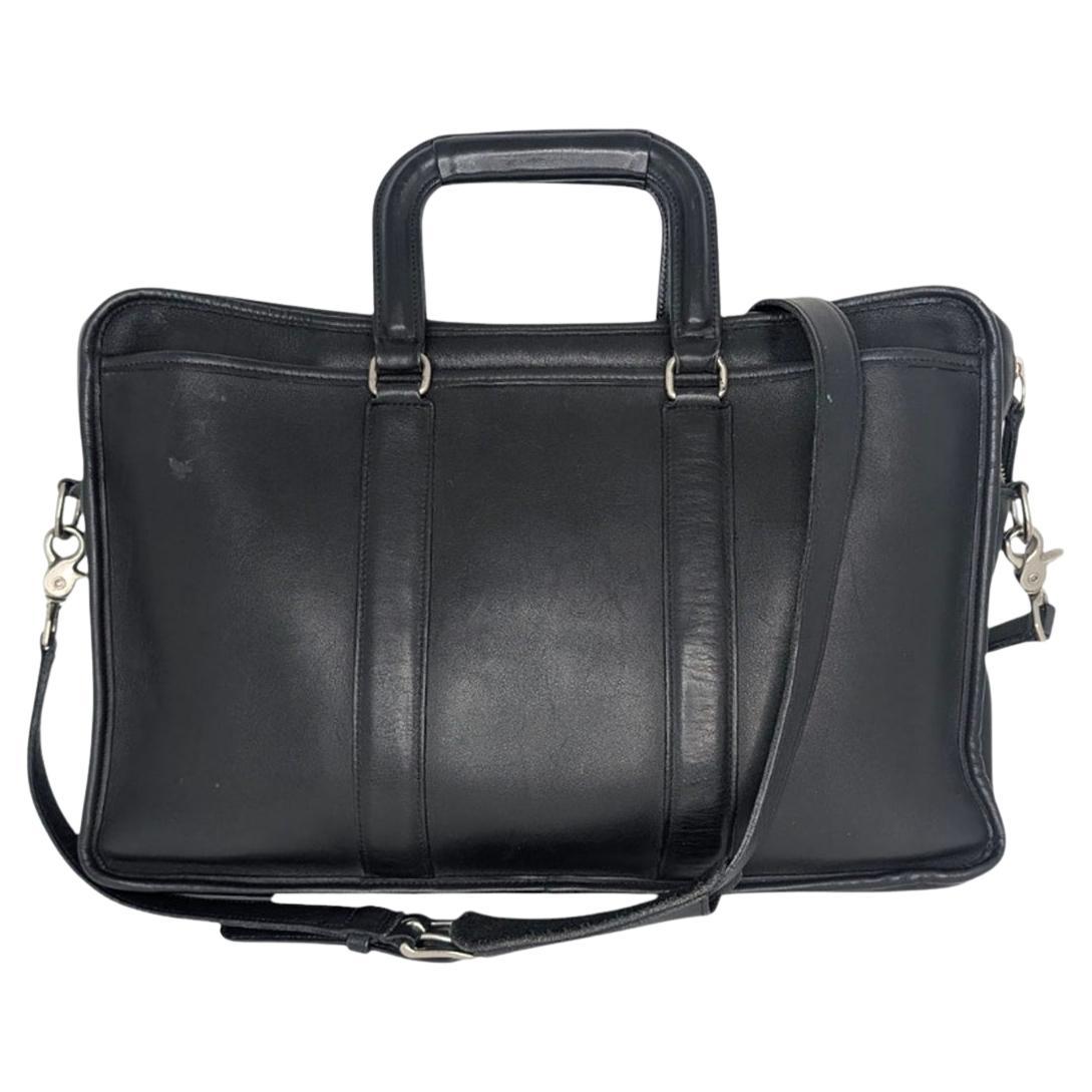 Coach 90s Embassy Large Briefcase en cuir noir