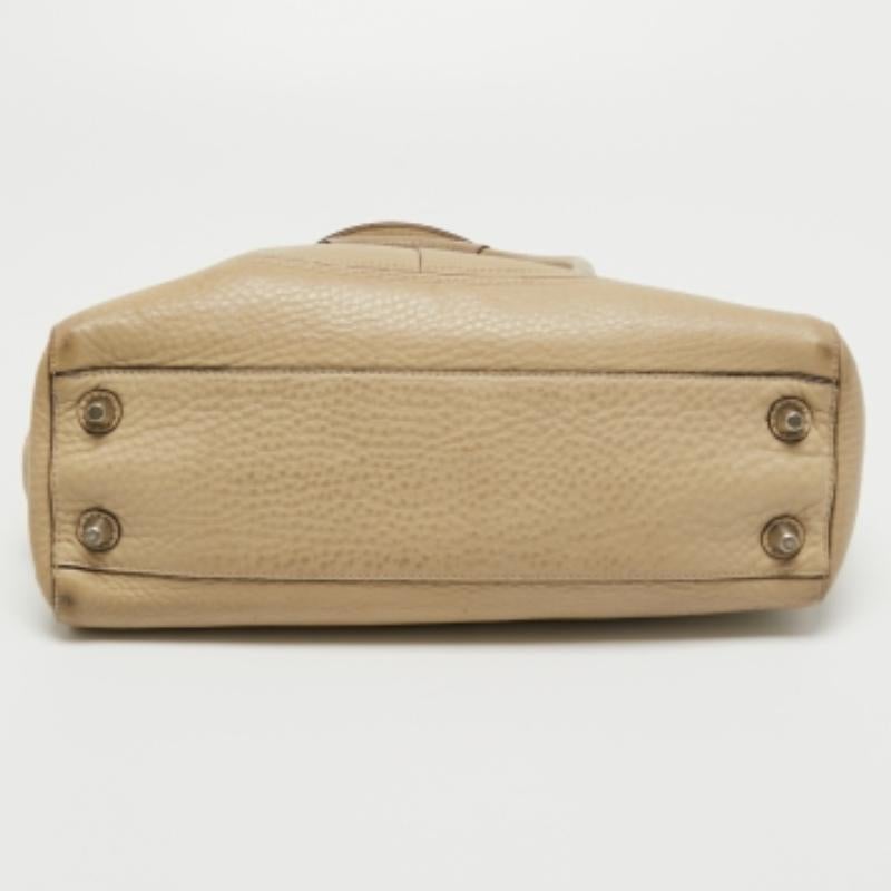 Bolso Hampton Coach de piel granulada beige Beige en venta