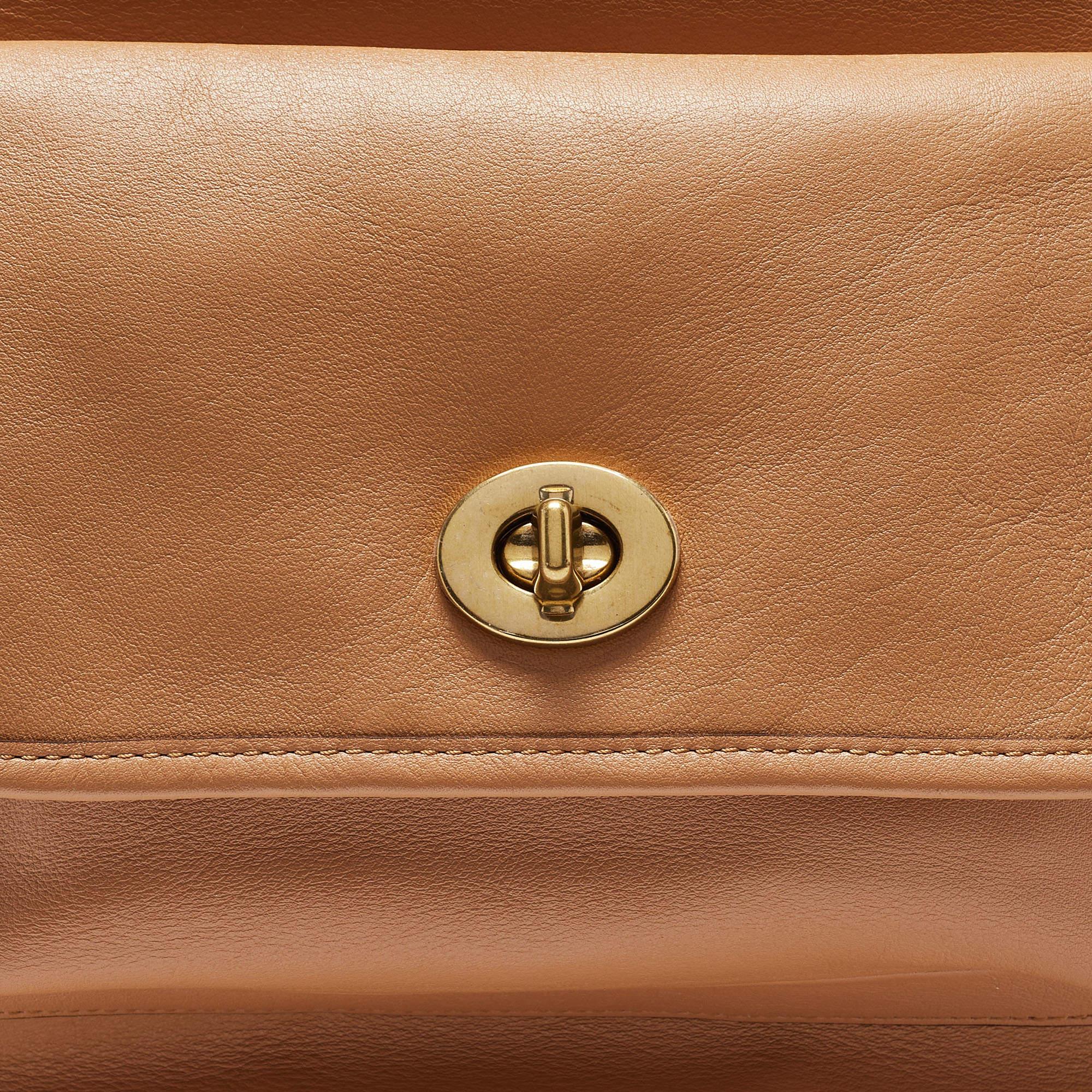 Coach Beige Leather Legacy Tassel Bucket Bag 1