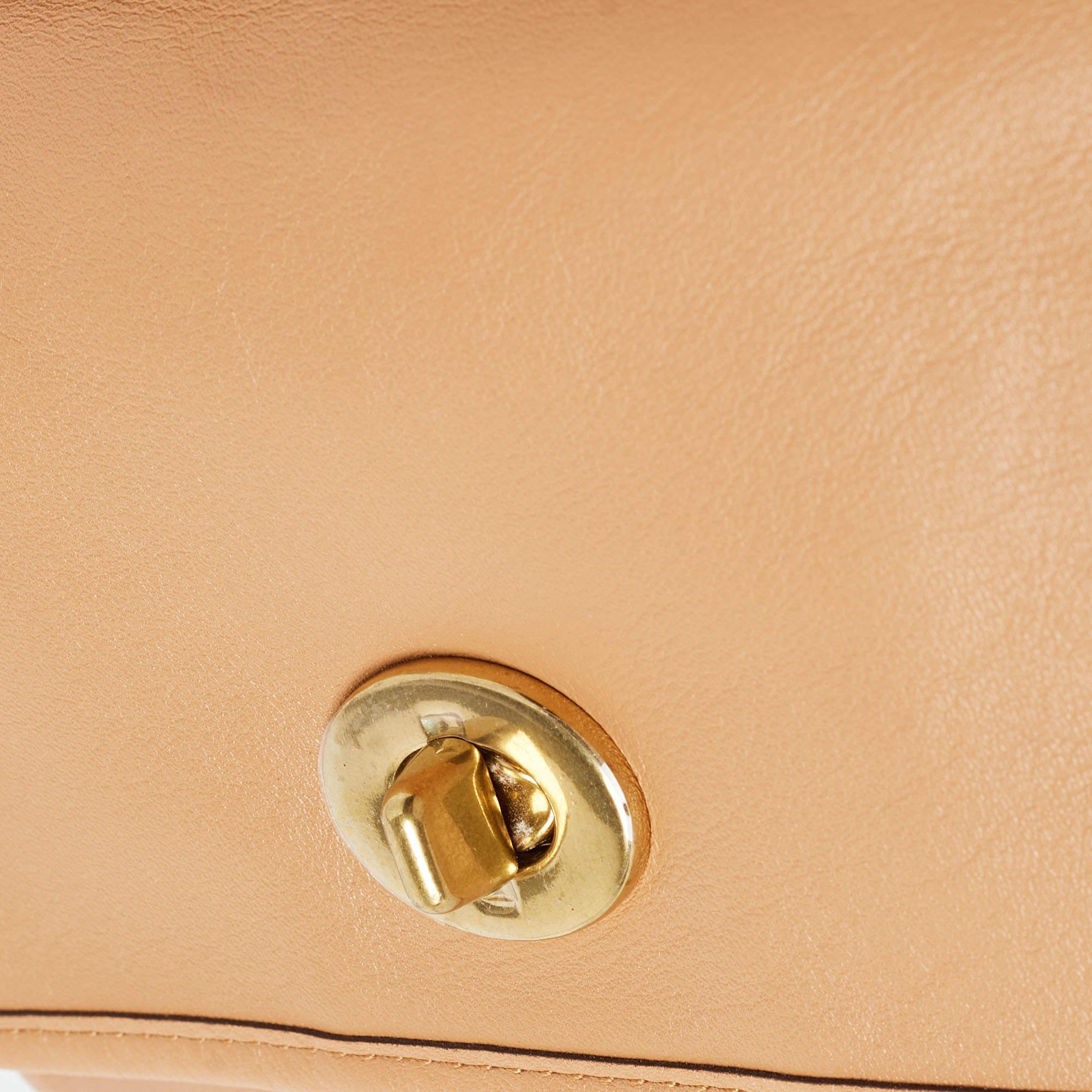 Coach Beige Leather Legacy Tassel Bucket Bag 2