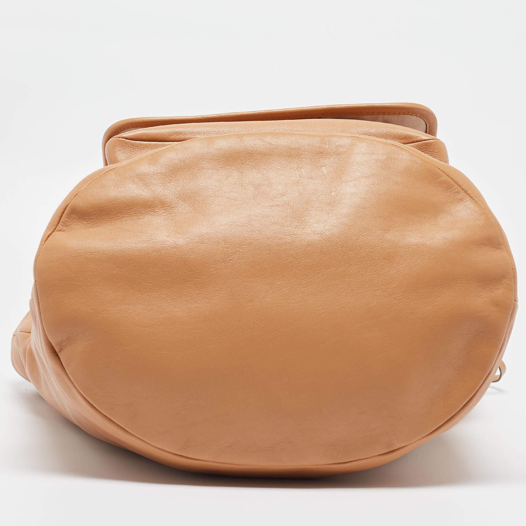Coach Beige Leather Legacy Tassel Bucket Bag 3