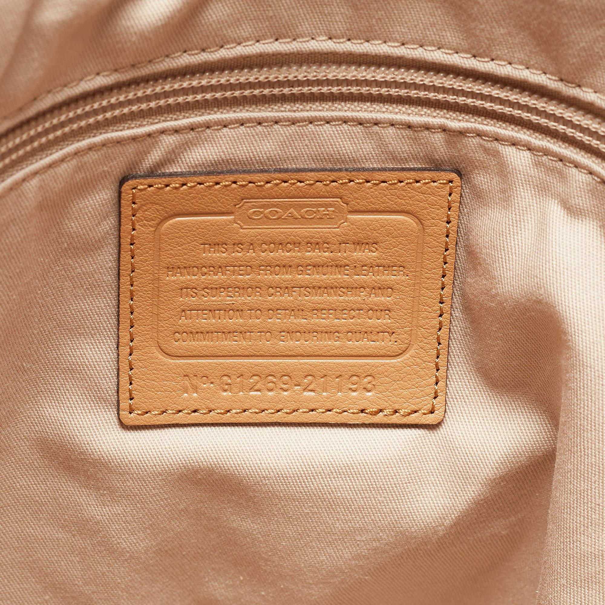 Coach Beige Leather Legacy Tassel Bucket Bag 5