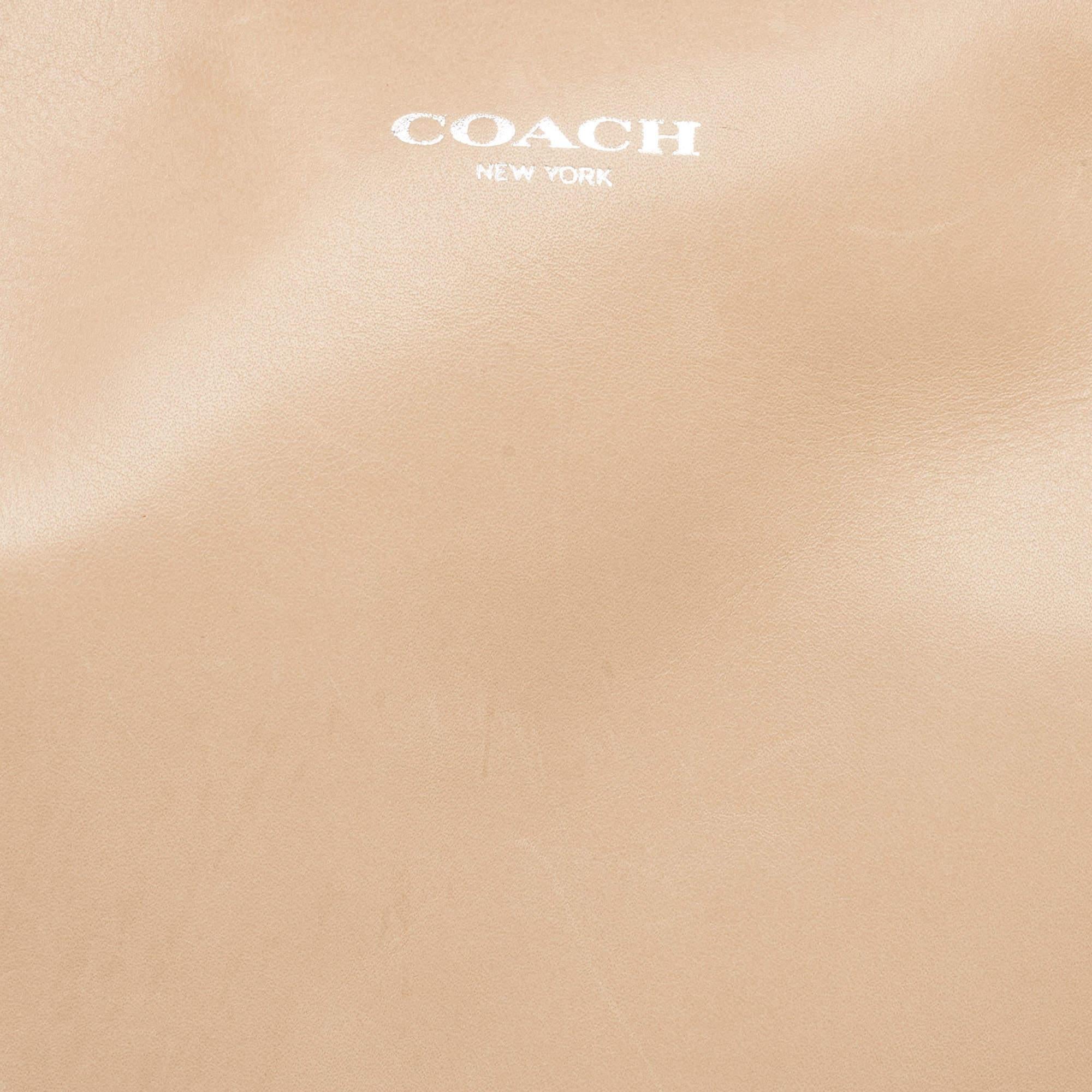 Coach Beige Leather Legacy Tassel Shoulder Bag 1