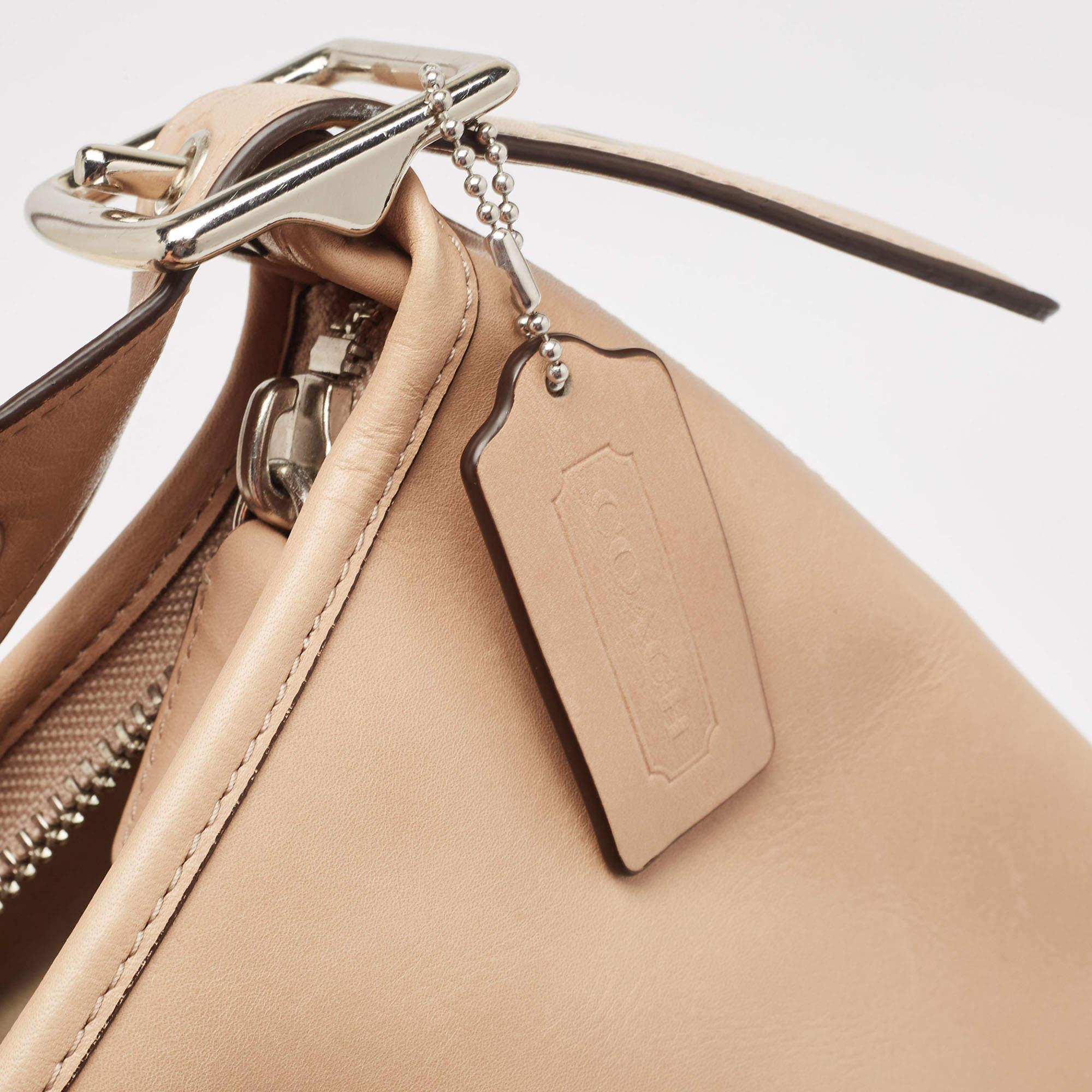 Coach Beige Leather Legacy Tassel Shoulder Bag 4