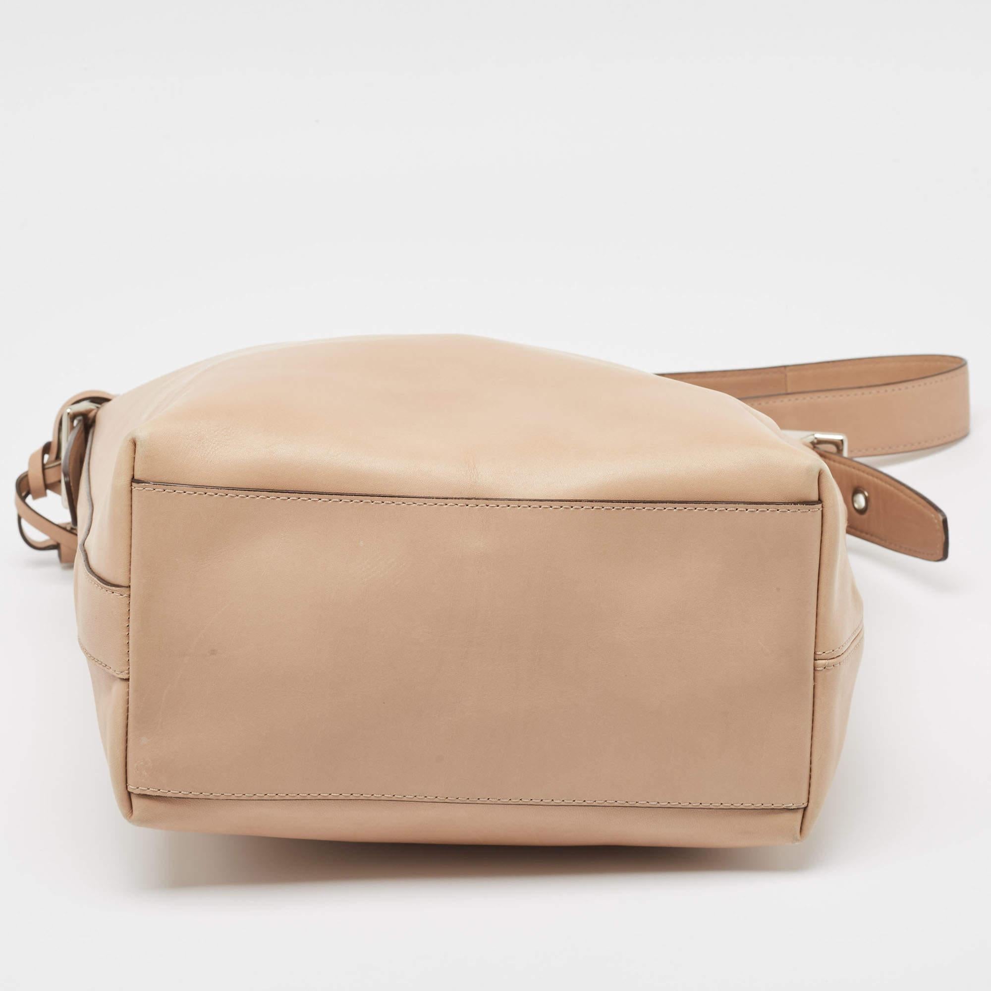 Coach Beige Leather Legacy Tassel Shoulder Bag 5