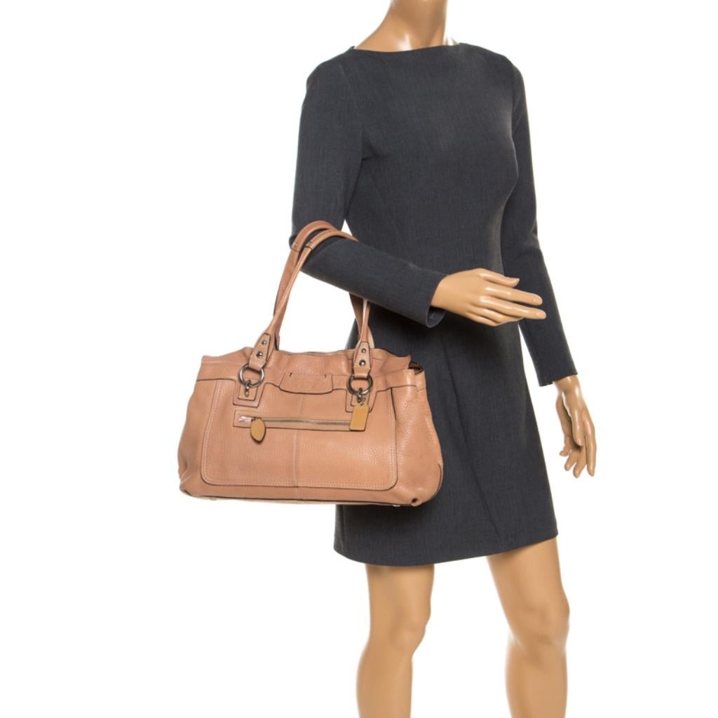 beige ruffle bag