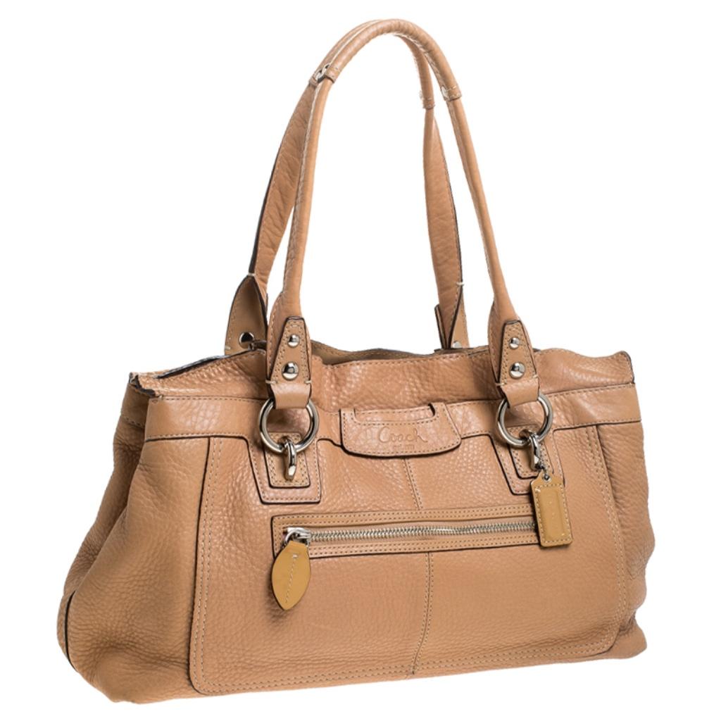 coach tote bag beige