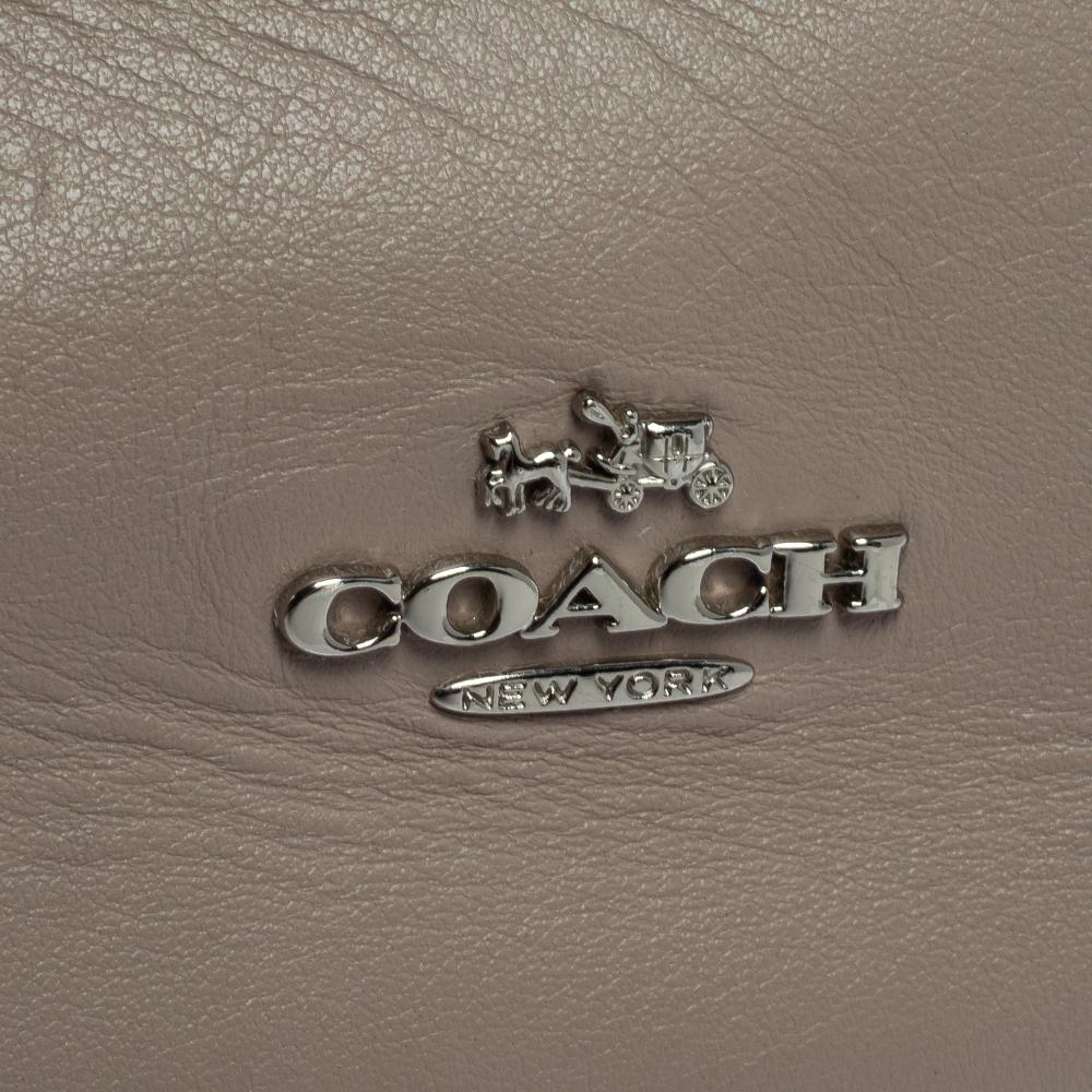 Coach Beige Leather Satchel 4