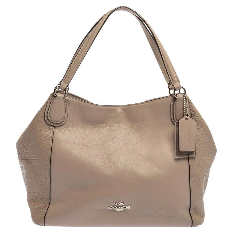 Coach - Sac à main en cuir beige sur 1stDibs